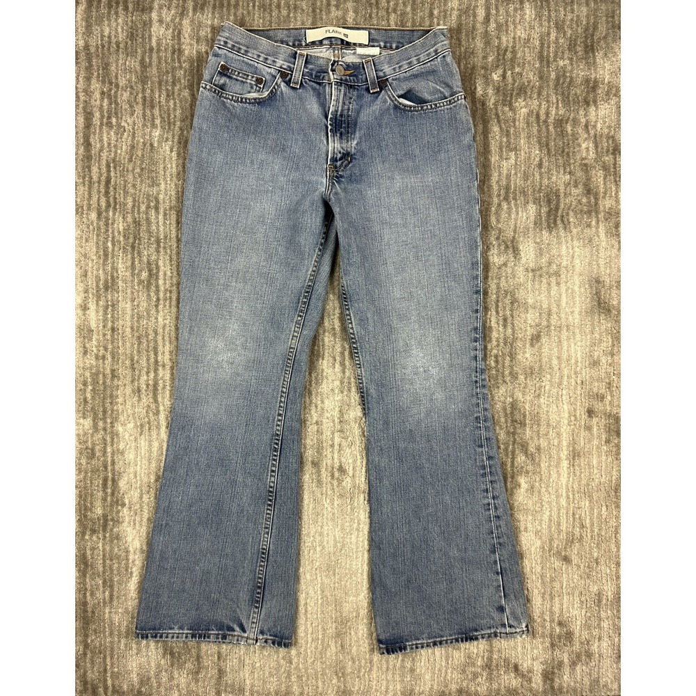 Gap Jeans Womens 6 Blue Flare Ankle Denim Mid Rise 100% Cotton Vintage 2007 Wash